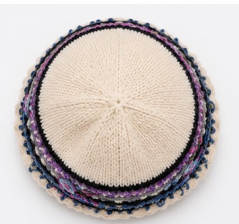 Cream Color Printed Hat - Image 3