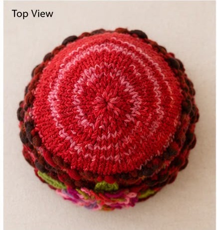Red Flower Wool Hat - Image 3