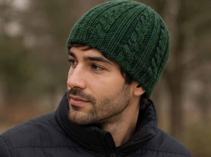 Green Plain Woolen Hat