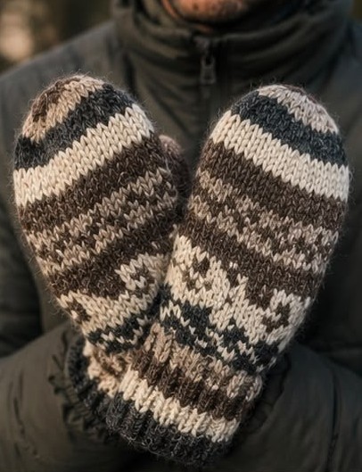 Printed Woolen Glove - Image 2