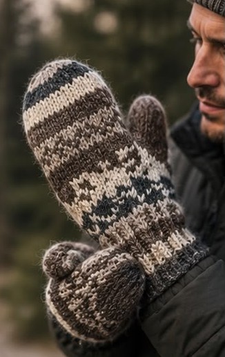 Printed Woolen Glove
