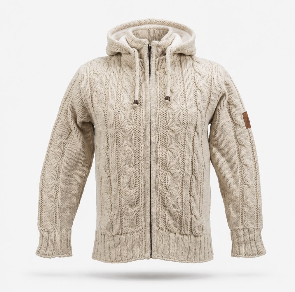 Woolen Cream Color Jacket