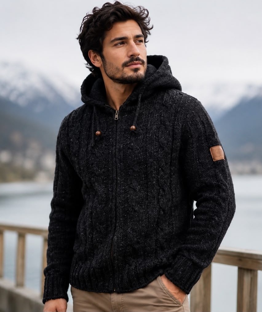 Woolen Black Jacket
