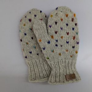 Colorful Flower Printed Woolen Handglove
