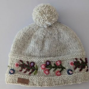 Flower Printed Woolen Hat