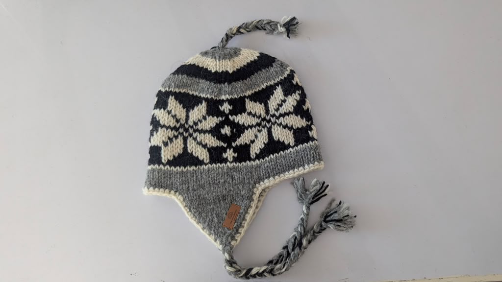 Woolen Hat Black and White